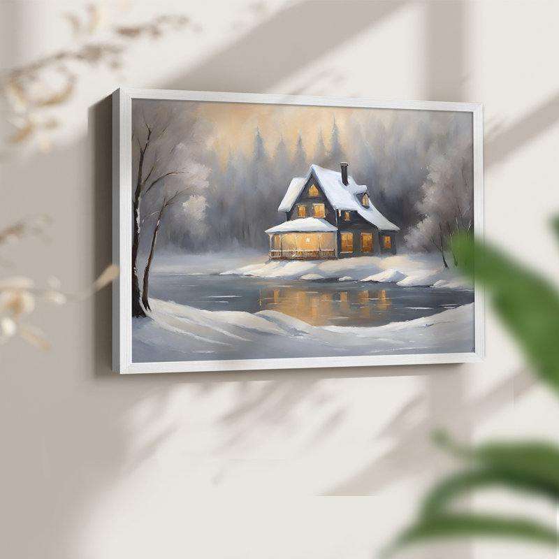 Paysages rétro - CXLV - impression encadrée - réaménageable, H 11 po x l 14 po, Blanc