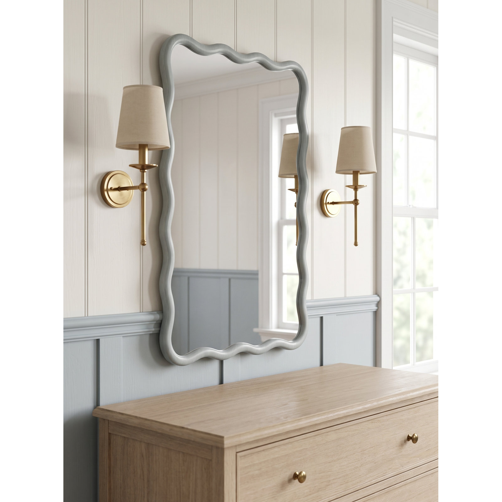 Andy 28" Accent Mirror, Iceberg