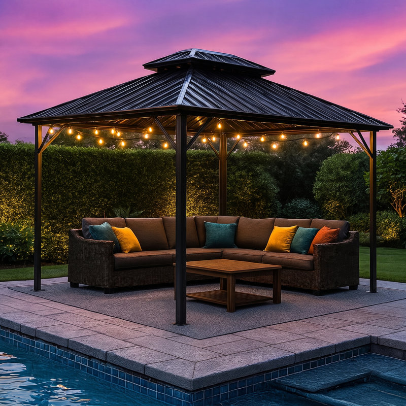 10-FT x 10-FT IRON HARD-TOP Gazebos