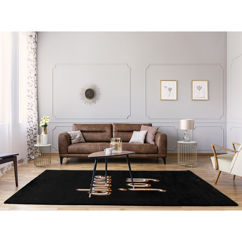 Tapis en poly-chenille choose tableau noir style, Rectangle 5 pi x 7 pi