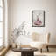 Aquarelle de fleurs dans un vase en verre rose-101376421-101376418
