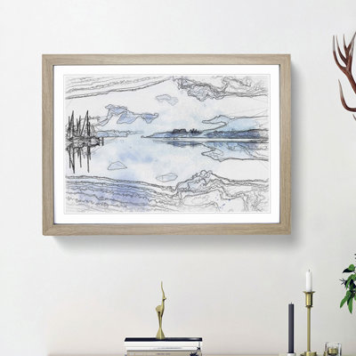 Boats Upon Lake Constance in Abstract - Picture Frame Graphic Art Print