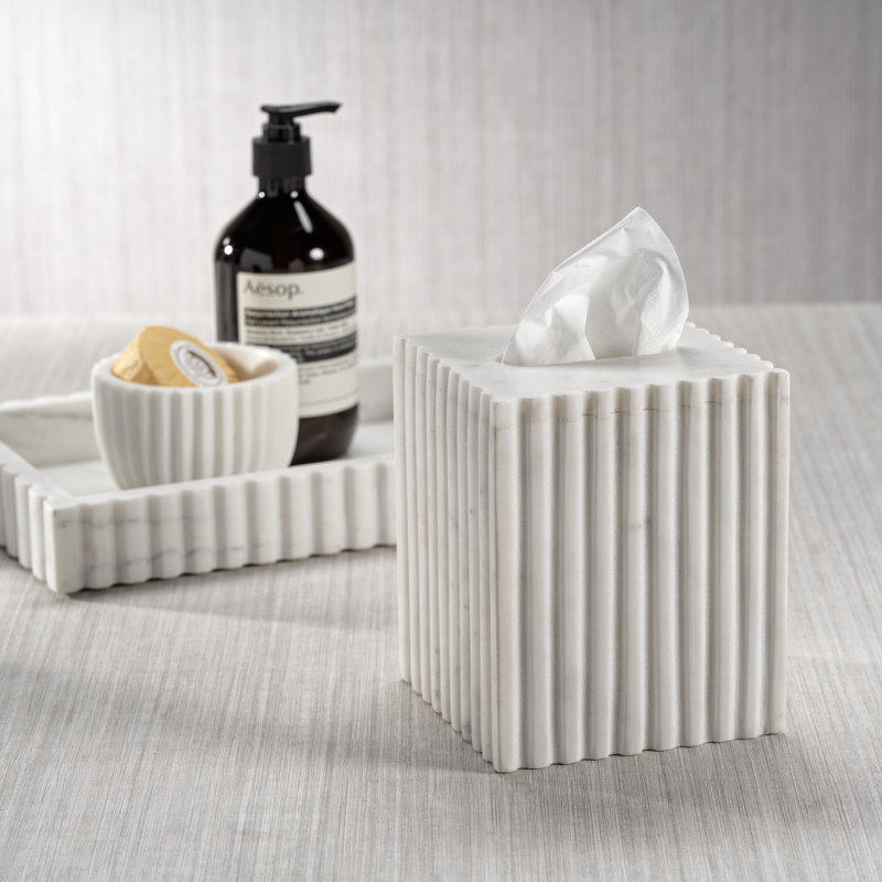Verner Marble Tissue Box Cover