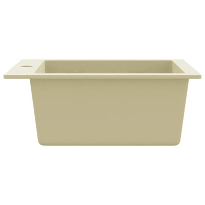 Belfry Kitchen Thane 500mm W Single Bowl Stone Kitchen Sink