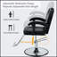 Fauteuil de coiffeur inclinable classique avec pompe hydraulique robuste, rotation à 360 ° et charge maximale de 330 lb pour un confort de salon