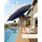 9FT Outdoor Patio Umbrella, Patio/Market Table, Push Button Tilt & Crank, 8 Ribs, for Deck & Pool, Dark Green-233406018