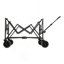 Chariot allongé pliable et pliable, capacité de poids de 480 lb, chariot de jardin pliant robuste avec grandes roues tout-terrain et porte-boissons, poche latérale et freins