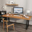 Bureau rectangulaire en bois massif brun clair-118311982-118311991