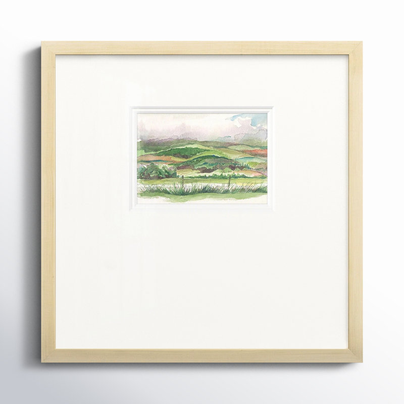 Bennachie Rain I encadré sur papier haletant, H 17 po x l 17 po x P 1,25 po