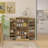 HOMCOM 41" Kitchen Pantry Storage Cabinet, Freestanding Kitchen Cabinet With 12 Door Shelves, Double Doors, 5-Tier Shelving And Adjustable Shelves, Natural-1869456905