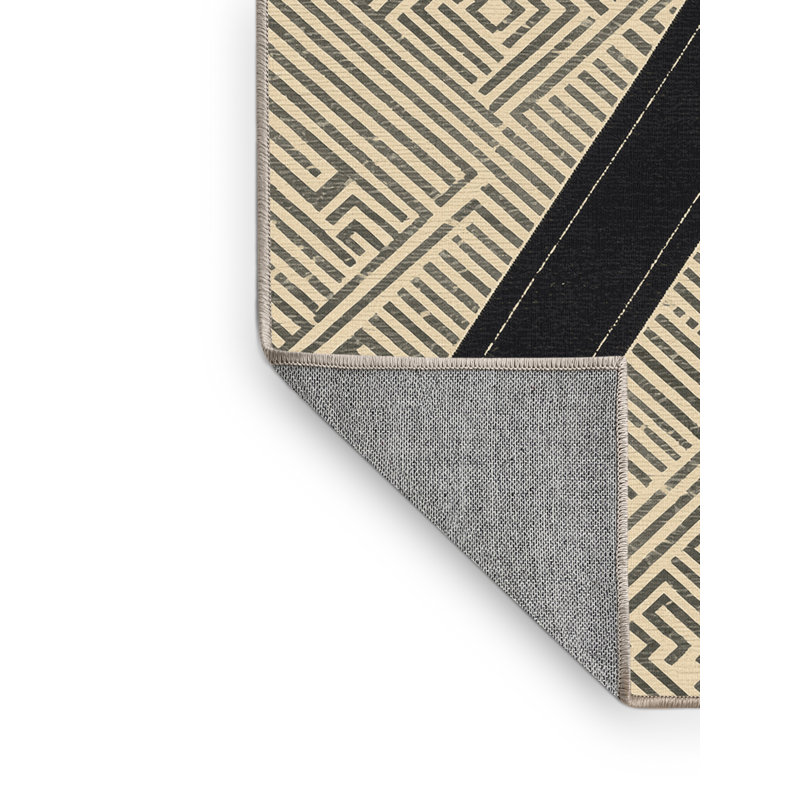 Tapis beige lavable à la machine Parkdale, 5 x 8