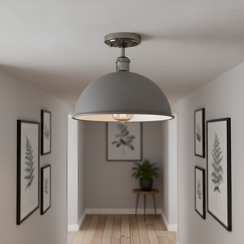 Butterfield Semi Flush Mount, Grey