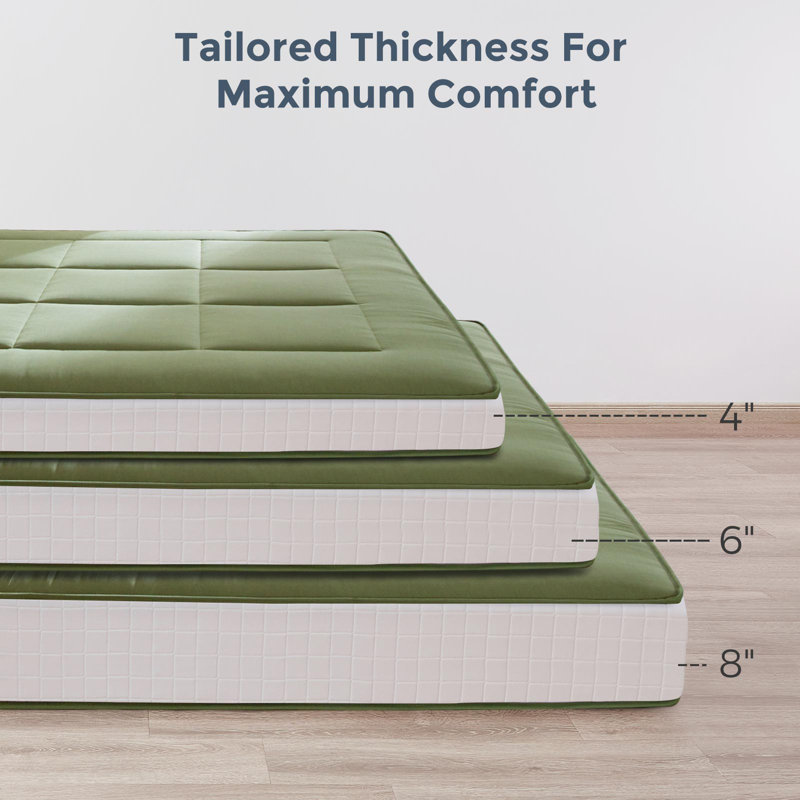 Doersten 8'' Extra Thick Japanese Futon Mattress, Twin, Green