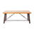 3 Piece Patio Wood Dining Set With  Benches
