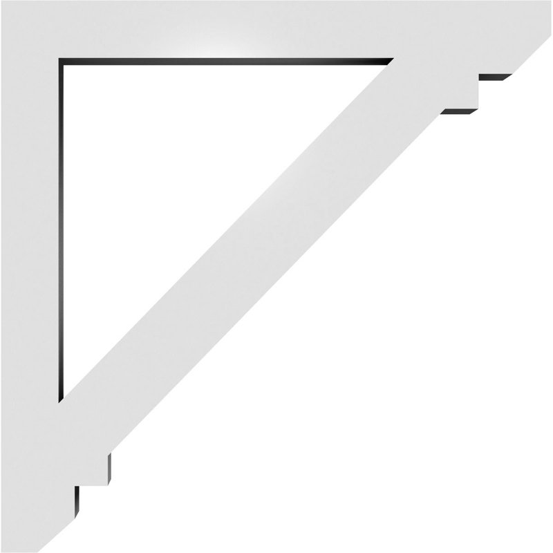Endurathane Ashford Bracket, 2"W x 11 7/8"D x 11 7/8"H, Factory Primed, 2"W x 11 7/8"D x 11 7/8"H