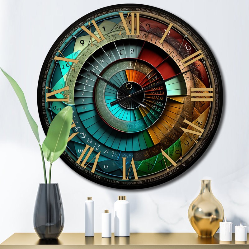 Cosmic Calculations Ancient Cartography II Metal Wall Clock, Medium