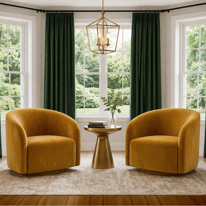 Chaise d'appoint Stella - Ambre, Amber Velvet