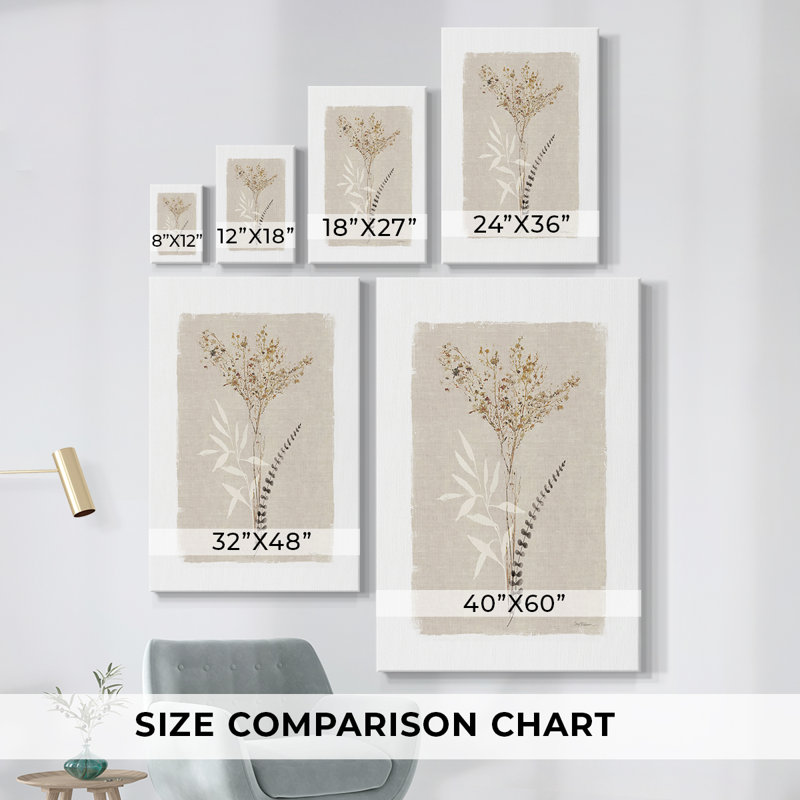 Toile tendue D-Foliage I-Premium Gallery - prête à être accrochée, H 18 po x l 24 po
