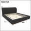 Grand lit plateforme tapissier à profil bas pour grand lit, noir-1717409022-1717409016