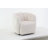 Polyester Arched Swivel Cream Accent Chair