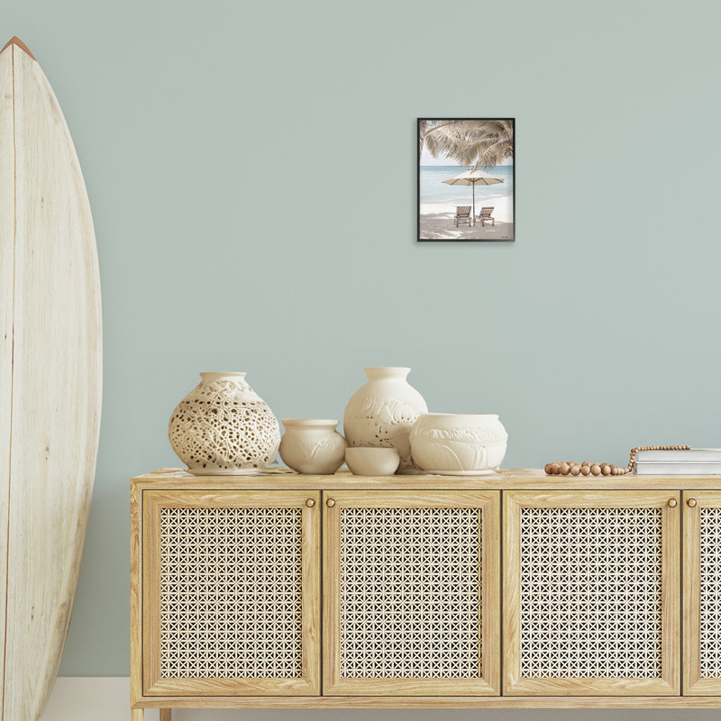 Summer Villa Holiday, estampe numérique encadrée par Amber Sterling, Giclée encadrée noir minuit, H 14 po x l 11 po
