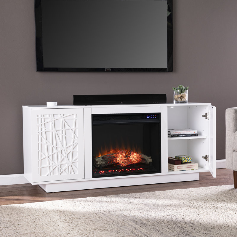Norcott 60'' W White Electric Fireplace