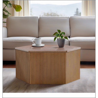 Table basse cannelée