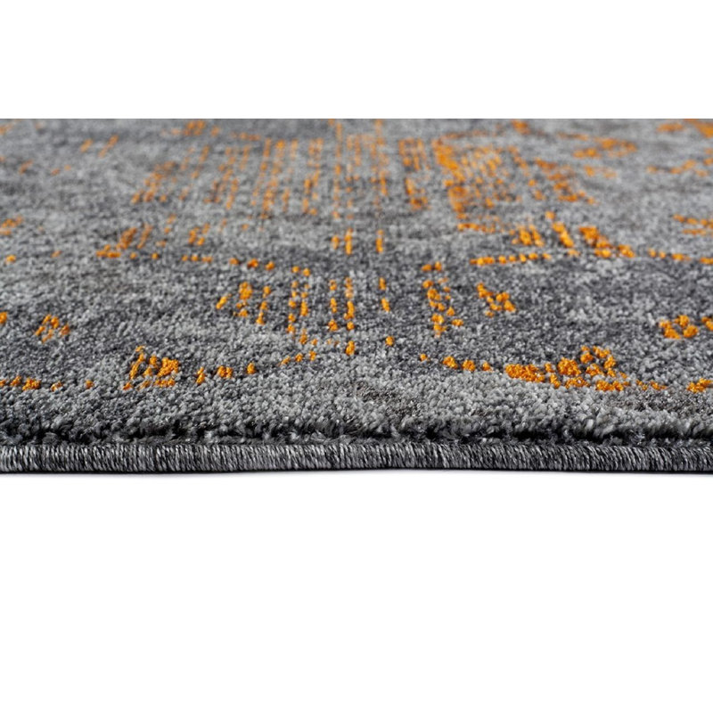 Intérieur/extérieur gris de style oriental tapis décoratif Thornton, Rectangle de 5 pi x 7 pi