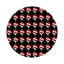 Xmas Ornament Black Vegan Leather Round Coasters-1669809437