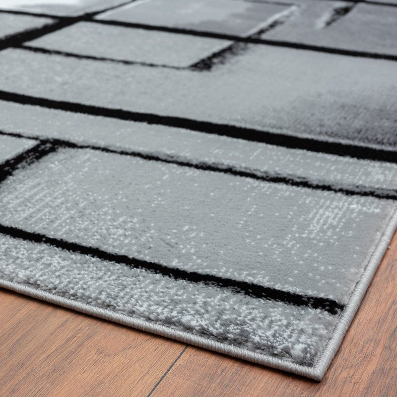 Tapis gris Alayssa, Rectangle 2 pi x 3 pi