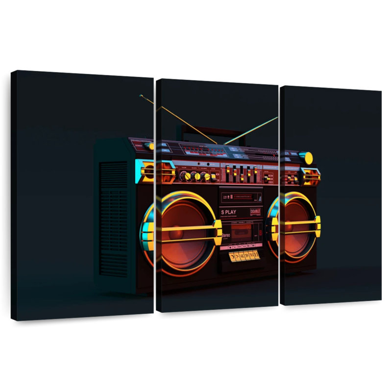 Abarca Modern Boombox, 32" H x 50" W