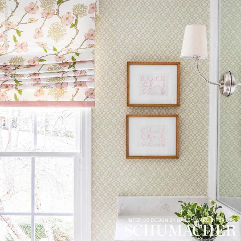 Harbury Trellis Wallpaper, Almond
