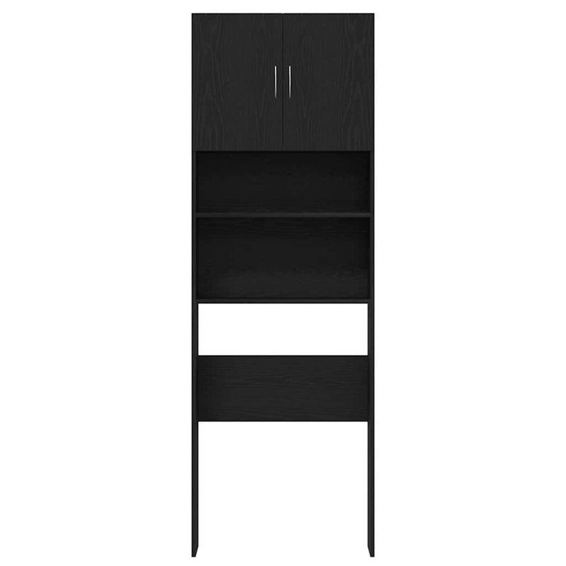 Engineered Wood Freestanding Bathroom Cabinet, Black Oak