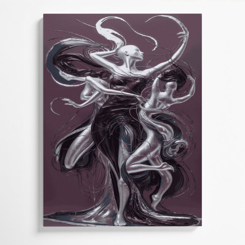 Abstrait art figuratif brun sur toile 98, H 18 po x l 12 po