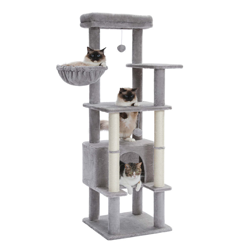 Arbre à chat 55 po Sisal, Gris