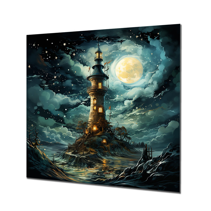 Fantasy Wizards Tower I - Fantasy Metal Wall Art, 29" H x 29" W
