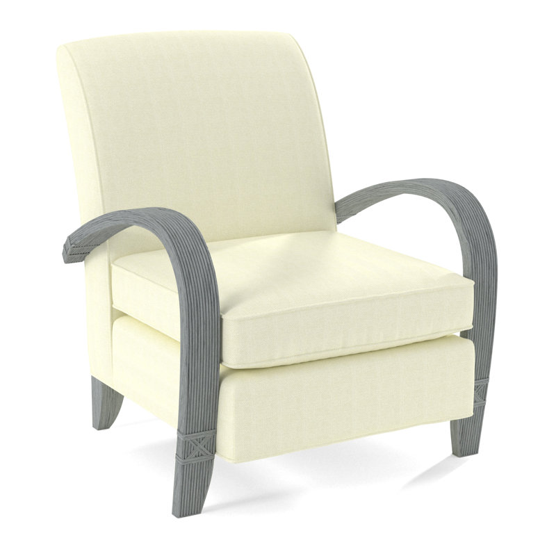 Vero Armchair, White Sugar Performance; 0863-91, Nickel