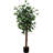 4Ft Artificial Double Trunk Ficus Tree - Indoor Fake Tree With Bendable Branches