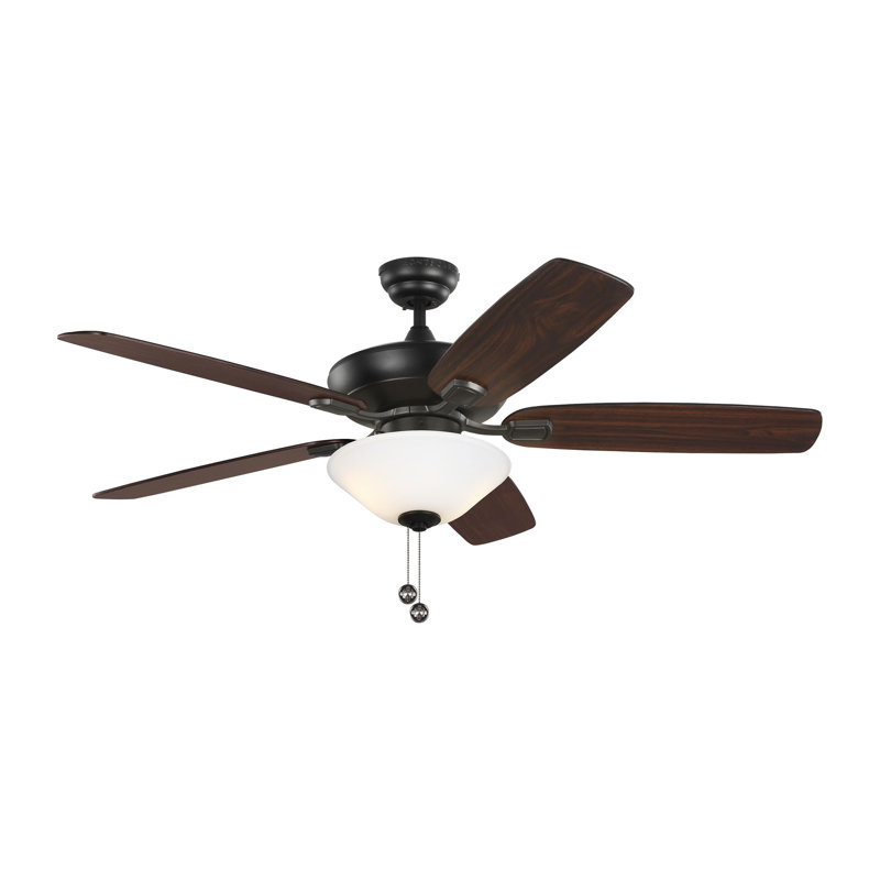 Ventilateur de plafond standard à 5 pales de 52 po avec chaîne de traction et ensemble d'éclairage inclus 
