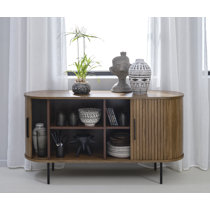 Modern Walnut Office Storage Serving Credenza Cabinet 71 x 20 x 36 :  S649 - Status by Express Office Furniture