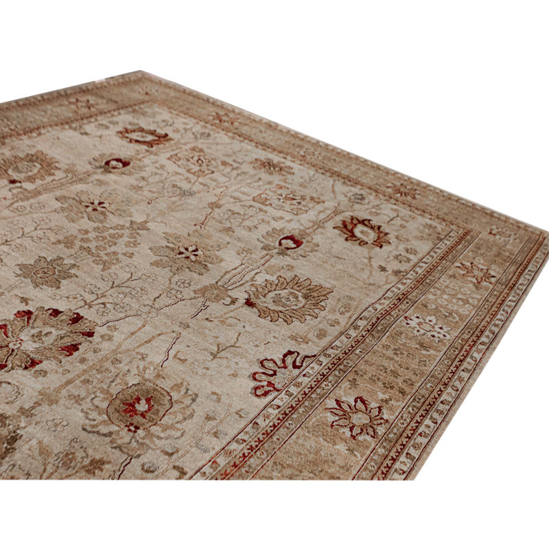 Hand Knotted Area Rug in Ivory