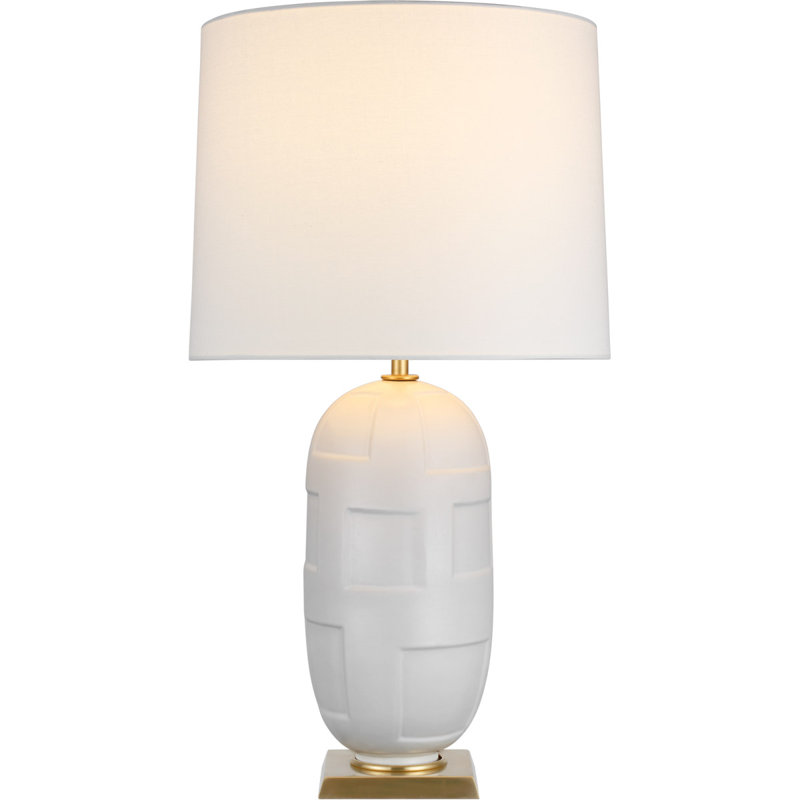 Thomas OBrien Incasso Large Table Lamp, Plaster White