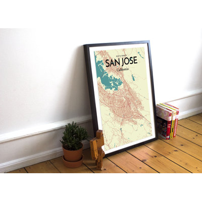 San Jose City Map - Unframed Graphic Art
