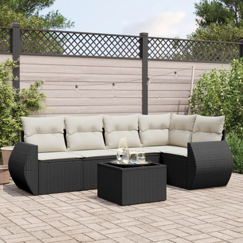 Ensemble de canapé de jardin 6 pièces Vidaxl