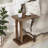 Rustic C Shaped Side Table