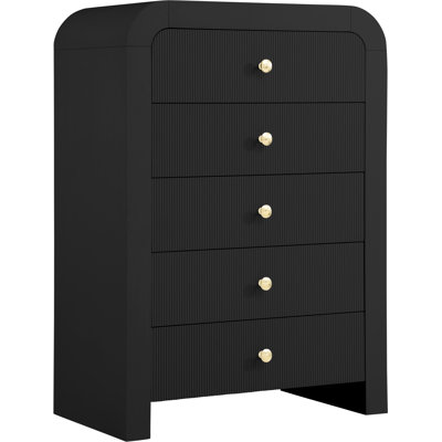 Alessondra 5 Drawer 34" W Fluted Chest