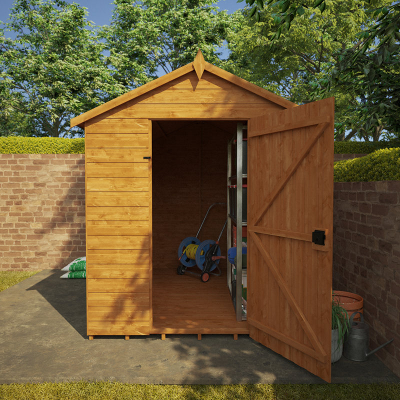 Tiger Shiplap Apex Wooden Shed, 4ft. W x 5ft. D