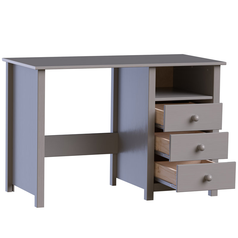 Albrecht Desk Solid Wood - Versatile desk for home office or study, blending style and function, Gray