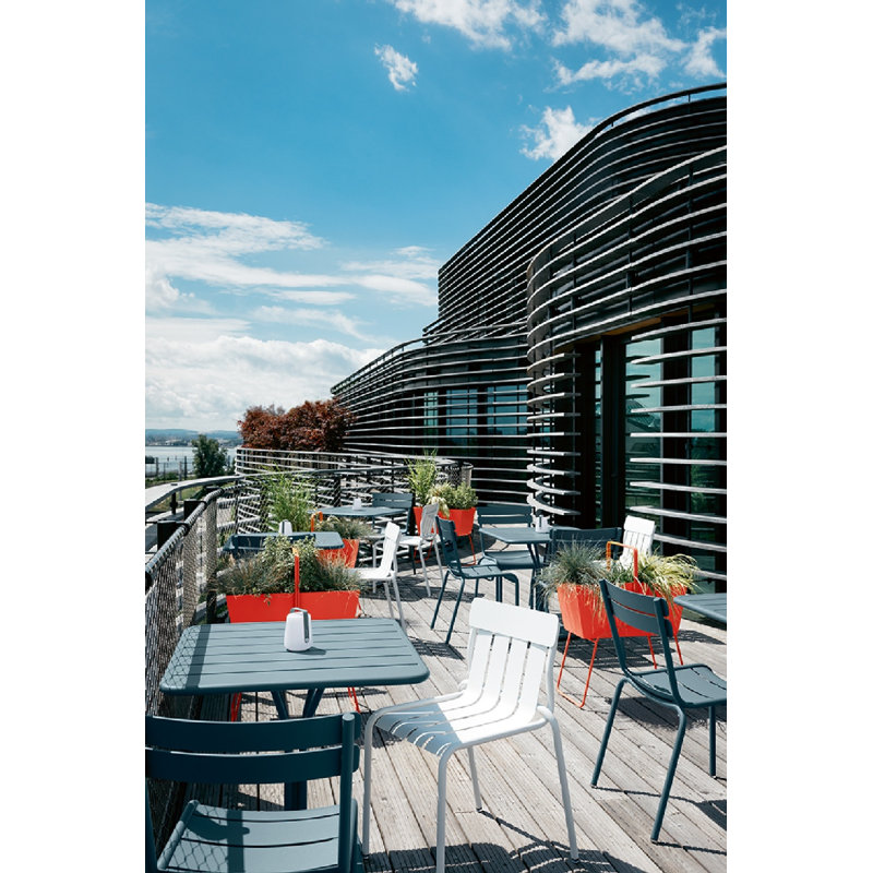 Luxembourg Outdoor Dining Side Chair, Storm Gray, 2