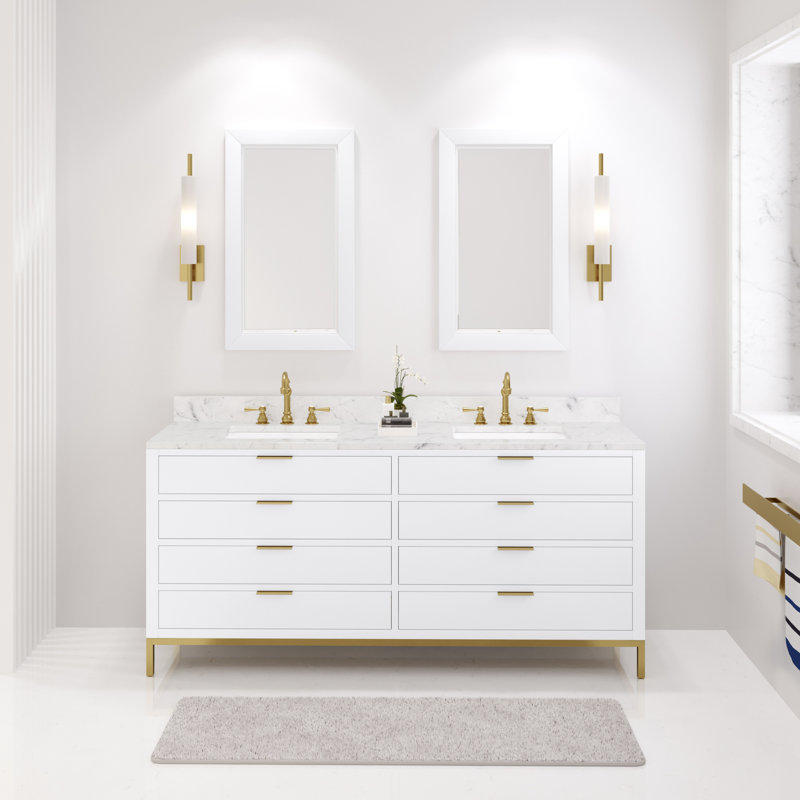 72'' W Double Vanity, Pure White